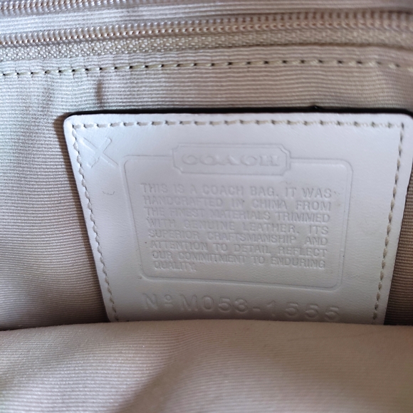 Coach White and Tan Relaxed Shoulder Bag - Picture 3 of 7